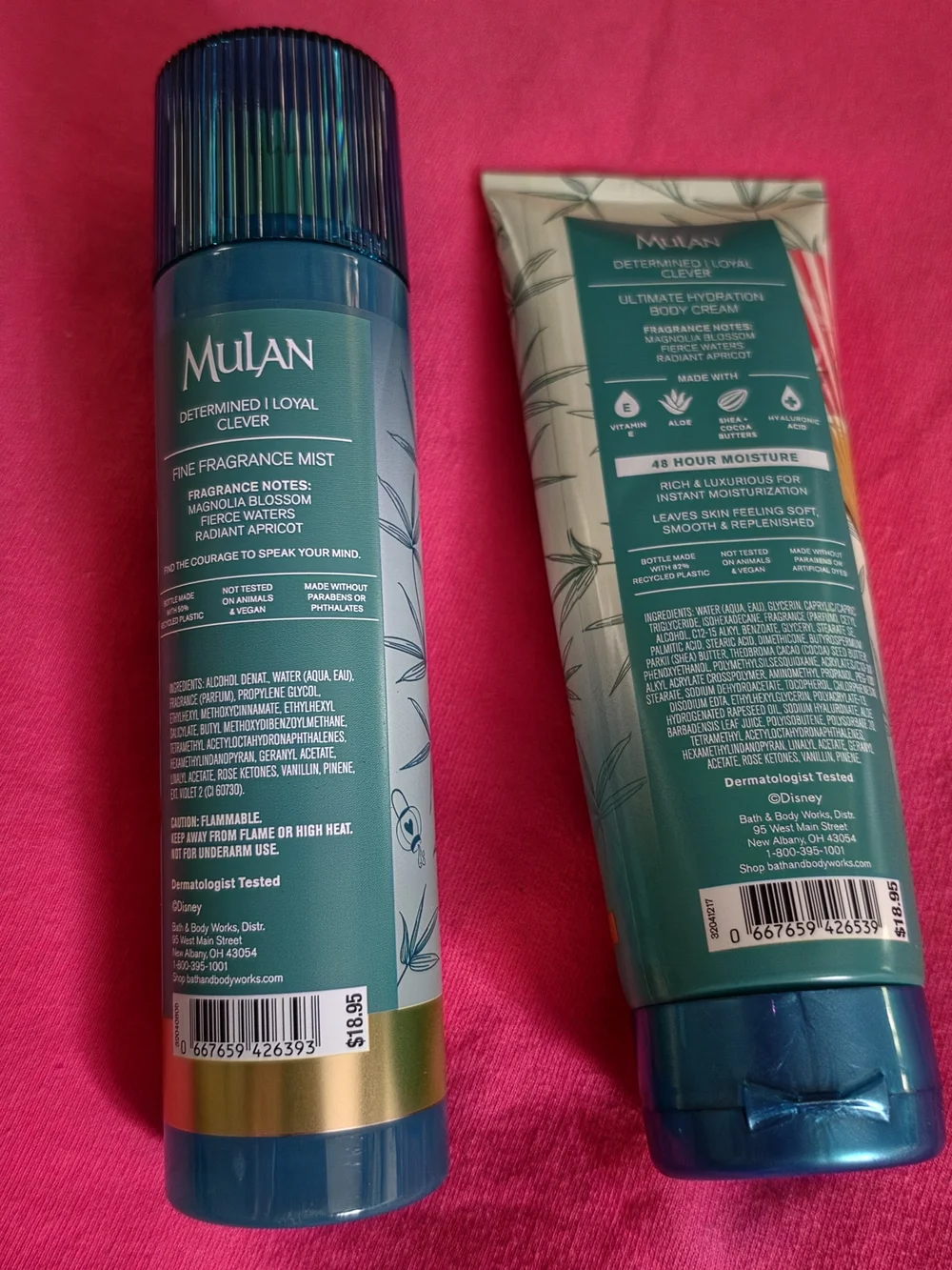 Bath & Body Works Mulan Set - Teal and Pink